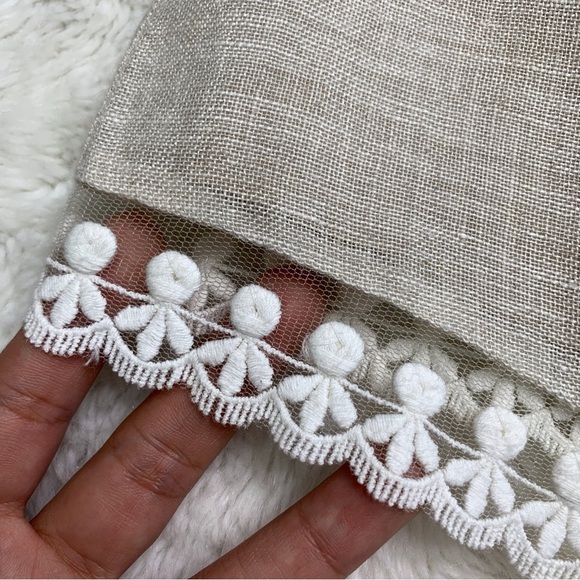 Pili Carrera Baby's Beige White Linen Dress Size 12 Months - Picture 8 of 14